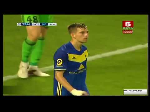 БАТЭ - Алашкерт 1:1. Обзор первого матча квалификации ЛЧ. 12.07.2017  (HD)