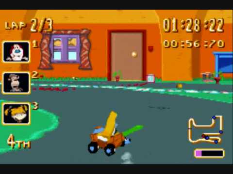 nicktoons racing gba rom