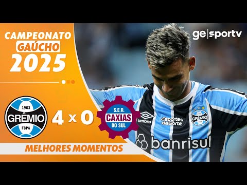 Gols e lances de Grêmio x Caxias