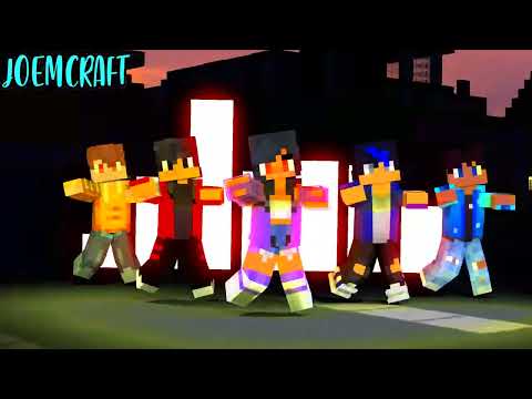 APHMAU FRIENDS CREW | EIN, NOI, AARON, PIERCE, GENE , ZANE | SHUFFLE DANCE - Minecraft Animation