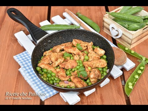 Straccetti di pollo con piselli - Ricette che Passione