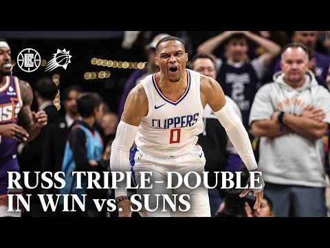 Russell Westbrook Triple-Double 16 PTS, 15 REB, 15 AST vs. Suns Highlights | LA Clippers