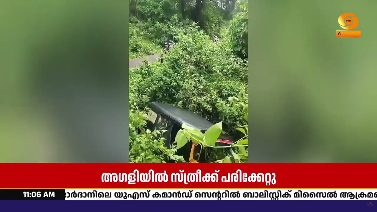 അഗളി ചിറ്റുരിൽ ഓട്ടോ യാത്രക്കാർക്ക് നേരെ കാട്ടാന ആ?