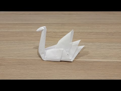 how to make a napkin fold swan 🦢