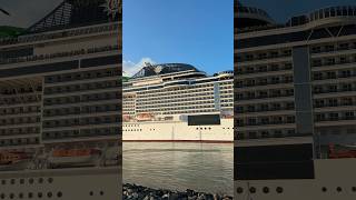 MSC Grandiosa sail away! #shorts #msc #msccruises #mscgrandiosa #cruiseship #portcanaveral