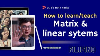 Linear Systems — 3 Variables via Matrix teaching video thumbnail