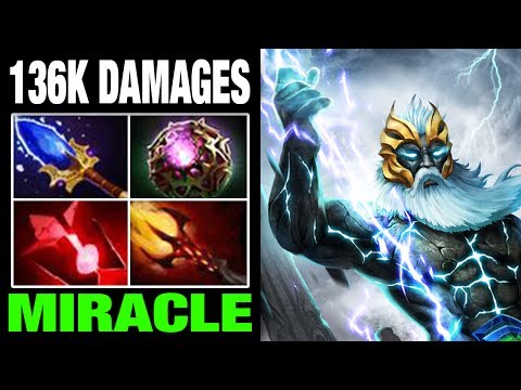 Miracle- 136K Magic Damages Zeus Arcana - M-god was ANGRY Dota 2
