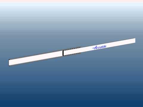 3/4 Extension Drawer Slide | Accuride Accuride drawer slide on a blue faded background.