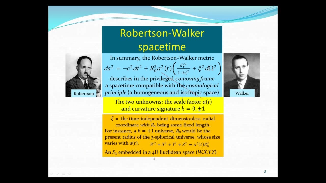 Cosmological Principle and RW Metric (Lecture #22a of a course on Relativity & Cosmology)