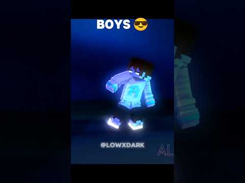 Minecraft Girls vs Boys Dance #minecraft #edit #dance