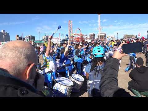 Fogo Azul NYC Drumline Band at Coney Island New Year's Day 2023 Polar Bear Plunge   4K, C0700