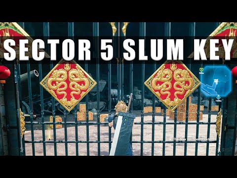 Final Fantasy 7 Remake Sector 5 Slums key Locked golden gate and graveyard