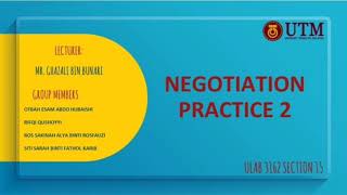 Negotiation Practice 2 for Ulab 3162