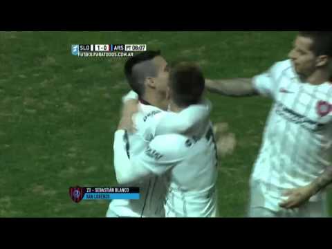 Gol de Blanco. San Lorenzo 1 - Arsenal 0. Fecha 17. Primera División 2015. FPT.