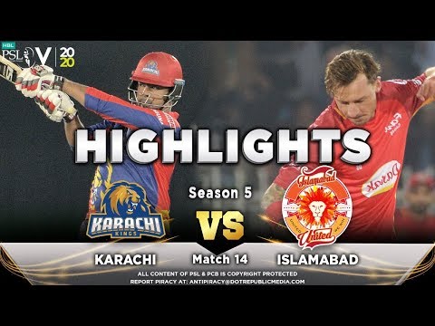 Karachi Kings vs Islamabad United | Full Match Highlights | Match 14 | 1 March | HBL PSL 2020