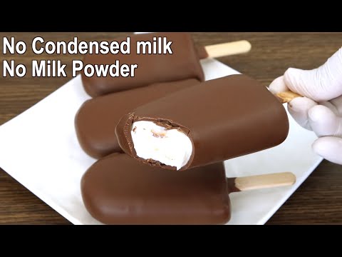 Choco Bar Ice Cream Recipe Without Condensed Milk | Easy Chocolate Ice Cream