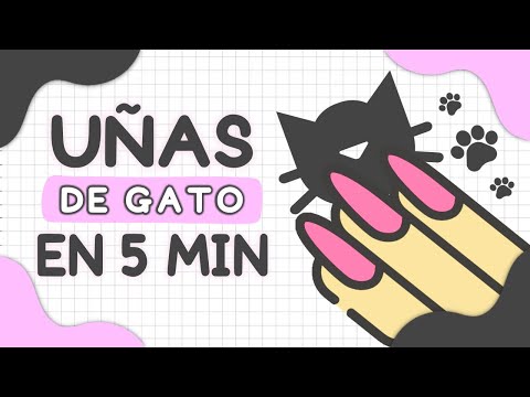¡CAMINO A HALLOWEEN! · UÑAS GATO EN 5 MINUTOS 🐱 MANICURA EN UÑAS CORTAS 💅🏼