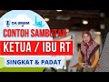 Sambutan Ibu Ketua Rt Atau Sambutan Ketua Rt Singkat Dan Padat