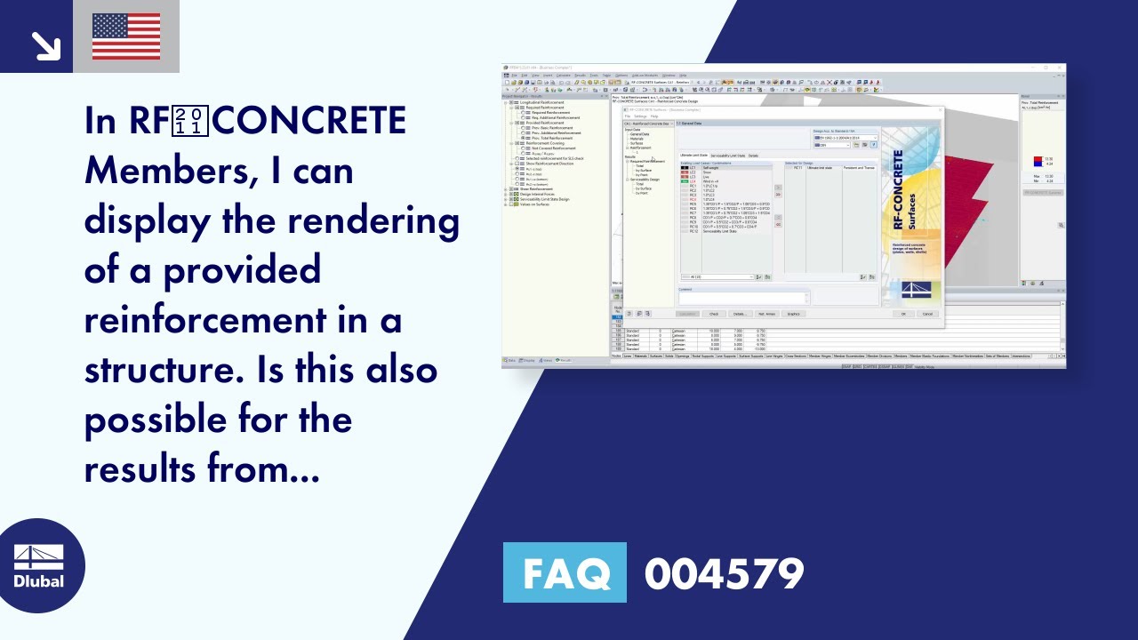 FAQ 004579 | In RF‑CONCRETE Members, I can display the rendering of a provided reinforcement ...