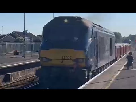 6Z95 - DRS 68002 ‘Intrepid’ 68007 ‘Valient’ - Winfrith Sidings - Crewe Coal Sidings - 11/8/22