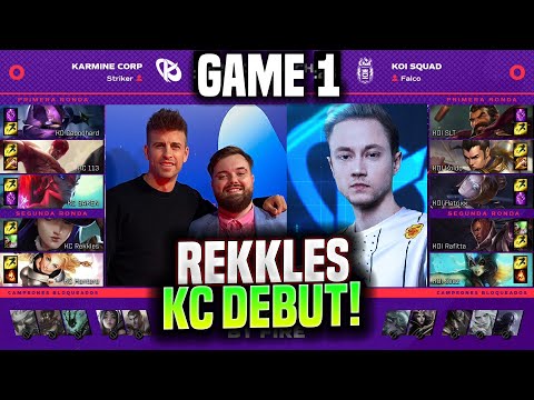 REKKLES DEBUT ON KARMINE CORP WITH NEW IBAI AND GERARD PIQUÉ! - *KC vs KOI Game 1 SHOWMATCH*