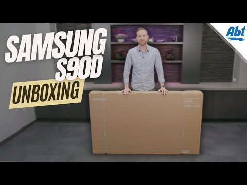 How To Unbox The Samsung S90D Series OLED With Pedestal Assembly And Install - 65"