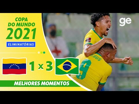 Gols e lances de Venezuela x Brasil