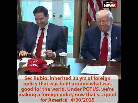 Rubio: '30 Years of Foreign Policy Good for the World -- Under Trump, Good for America'; Reveals Biden State Dept Censorship Dossiers