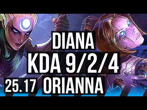 DIANA vs ORIANNA (MID) | 9/2/4 | KR Master | 25.17