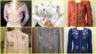 Sweater embroidery designs / hand embroidery designs / sweater embroidery ideas #handbroidery #diy 