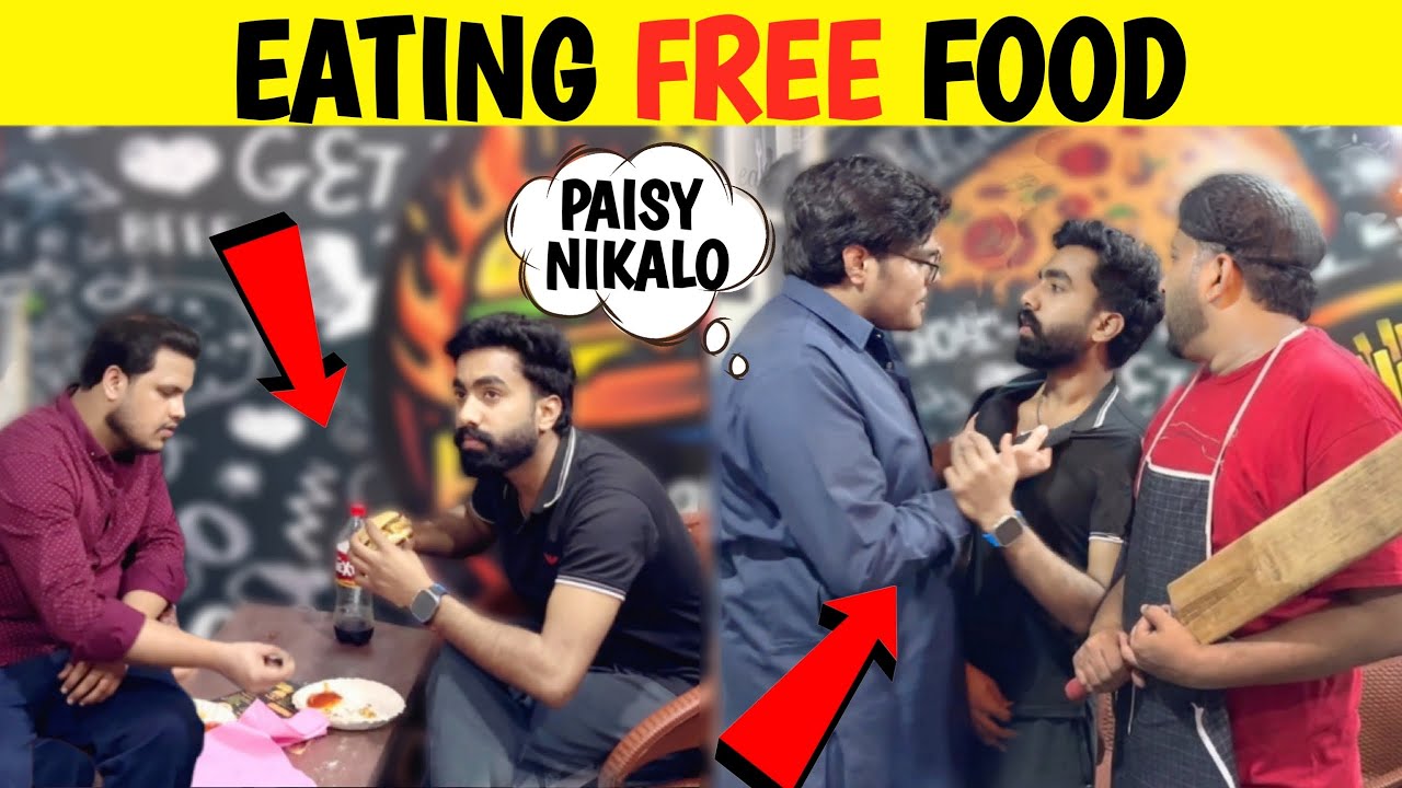 Eating Free Food Prank 😂 || by @sharikshah  and @decentpranks