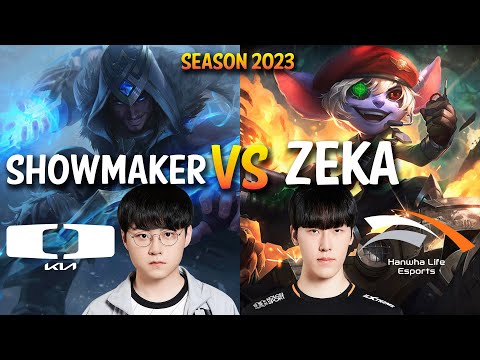 DK Showmaker vs HLE Zeka - Showmaker SYLAS vs Zeka TRISTANA Mid - Patch 13.13 KR Ranked