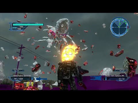 EDF Earth Defense Force 5 M 69 Enormous Mutants - Hell Flame Revolver - Fencer Inferno