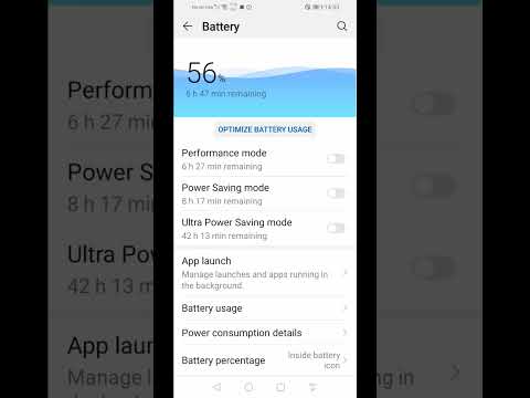 Increasing the battery life of Huawei. Power saving modes