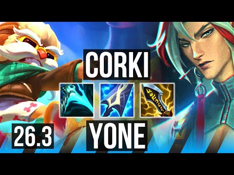 CORKI vs YONE (MID) | KR Challenger | 26.3