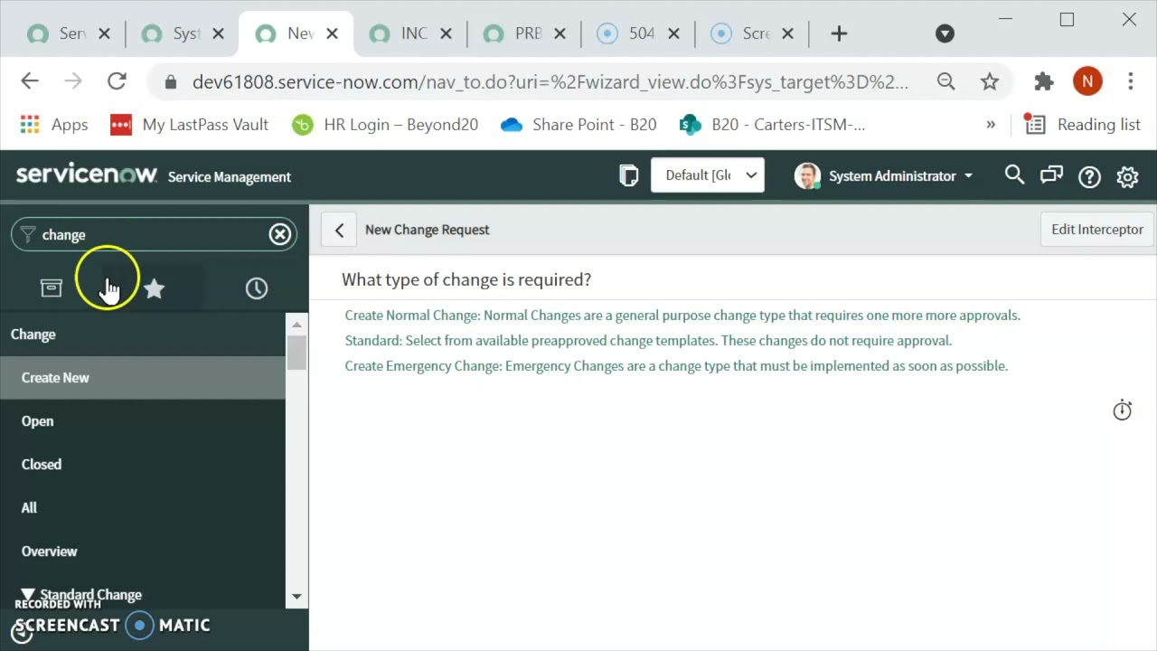 Overview of Change Management in ServiceNow