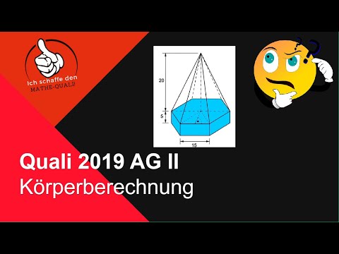 Mathe Quali Bayern 2019 Teil B Aufgabengruppe II Aufgabe 2 Volumenberechnung