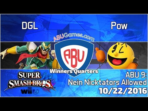 ABU Monthly 9: DGL (Falcon) vs. Pow (Pacman) - Smash 4 Winners Quarters