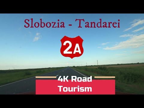 Driving Romania: DN2A Slobozia - Țăndărei - 4k relaxing drive through Bărăgan plains, along Ialomița