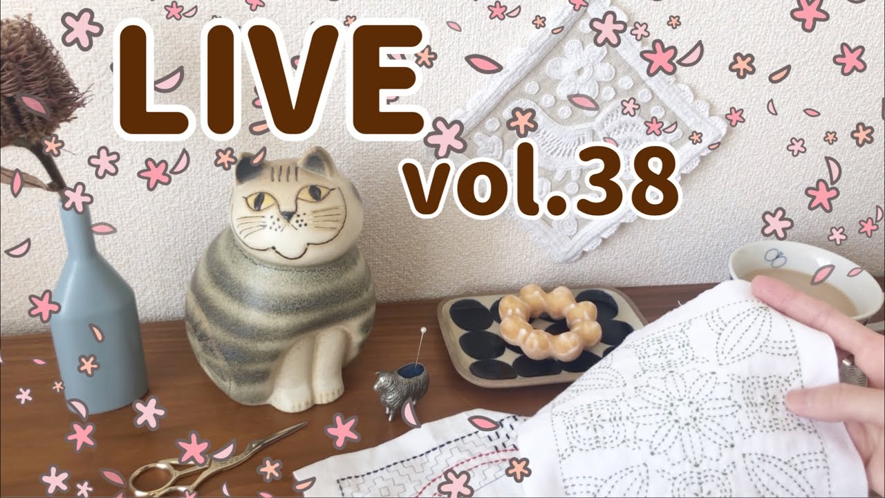 第38回ライブ配信❣️やってない手芸品を手放すか迷うよねーの回😂