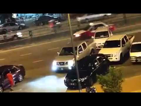 Angry driver rams into double parked MyVi