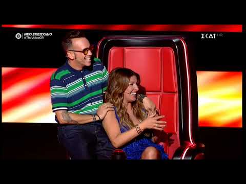 Παίκτης  του VOICE  μιμείται  τον Μαζώ  και ο Γιώργος πήρε μικρόφωνο!! #SKAITVGR 