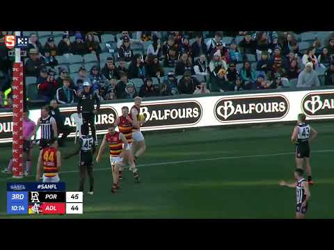 Rd 19 SANFL Snapshot - Adelaide's Elliott Himmelberg marks & snaps