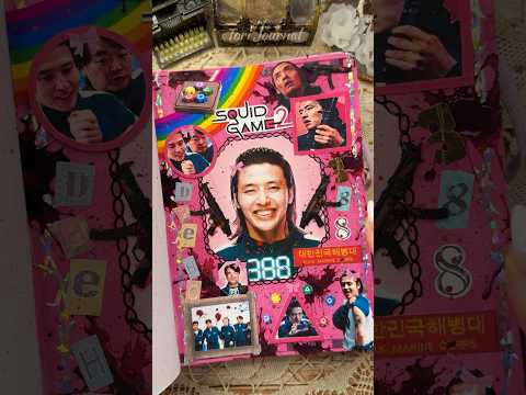 ASMR Squid Game player 388 Dae-Ho🦑🎲🕹️🎰|#asmr #scrabooking #squidgame #diy #fyp #journaling