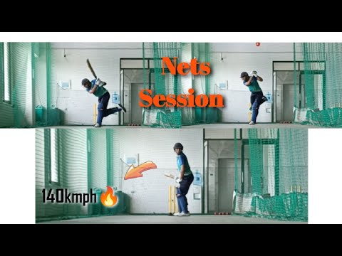 Indoor Batting Practice Session🏏 | 140kmph 🔥 Speed | Unexpected ball 😱👀