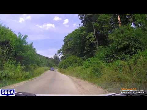 DJ 586A + DJ 586:  Dognecea - Ocna de Fier - Bocşa. (Timelapse 2x - Real sound)