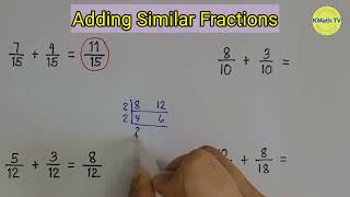 How to Add Similar Fractions