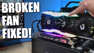 This graphics cards fan broke… Here’s how to fix it!