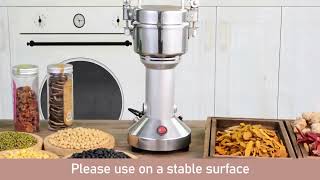 How to use the Greatrue Grain Mill Grinder to grind coffee, nuts, grains and more!