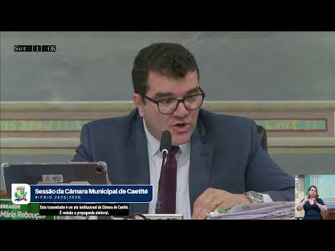 Sessão Ordinária da Câmara Municipal de Caetité (14/09/2026)